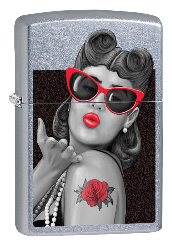 ヨーロッパ直輸入Zippo ジッポー Rockabilly Lip Gloss 60002617