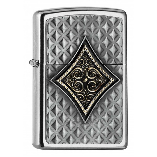 ヨーロッパ直輸入Zippo ジッポー ダイヤ トランプ Karo Emblem 3D エンブレム貼り 2006481