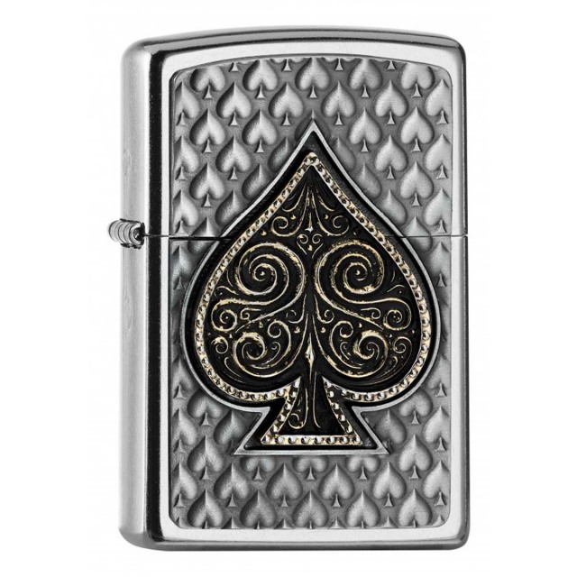ヨーロッパ直輸入Zippo ジッポー スペード トランプ Pik Emblem 3D エンブレム貼り 2006479