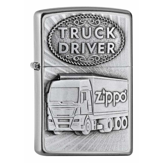 ヨーロッパ直輸入Zippo ジッポー トラック ドライバー TRUCK DRIVER エンブレム貼り 2005895 メール便可