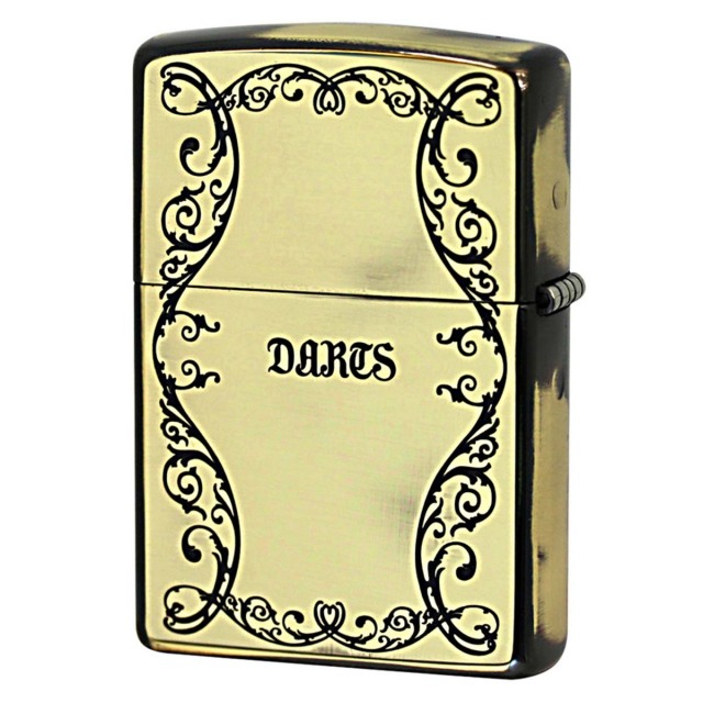 Zippo ジッポー ダーツ アンテーク 木 ウッド インレイ 象嵌 両面加工