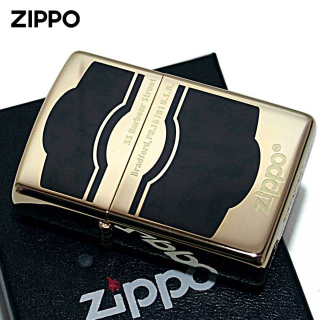 Zippo ジッポー ブラウン マーブル 大理石調 金メッキ ラッカー仕上げ