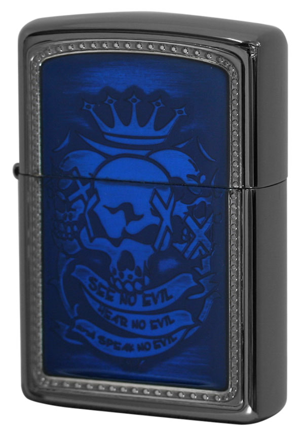 Zippo ジッポー NO EVIL フレーム BL（1201S399） メール便可