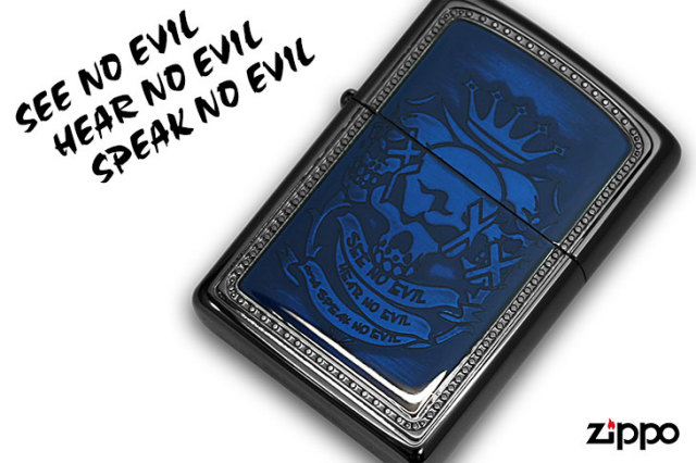 Zippo ジッポー NO EVIL フレーム BL（1201S399）｜Zippo専門店