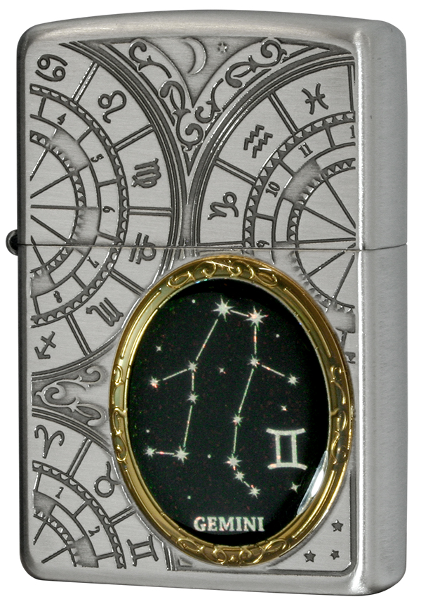 Zippo ジッポー 12星座メタル Constellation Metal 双子座 1201S522 メール便可