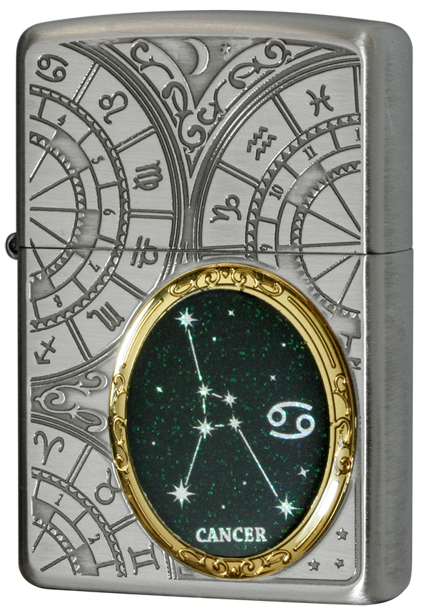 Zippo ジッポー 12星座メタル Constellation Metal 蟹座 1201S523 メール便可