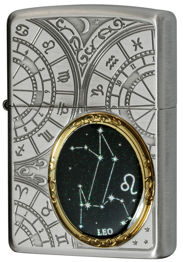 Zippo ジッポー 12星座メタル Constellation Metal 獅子座 1201S524 メール便可