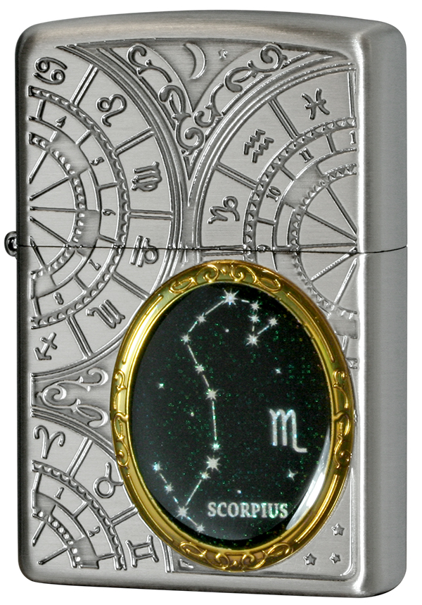 Zippo ジッポー 12星座メタル Constellation Metal 蠍座 1201S527 メール便可