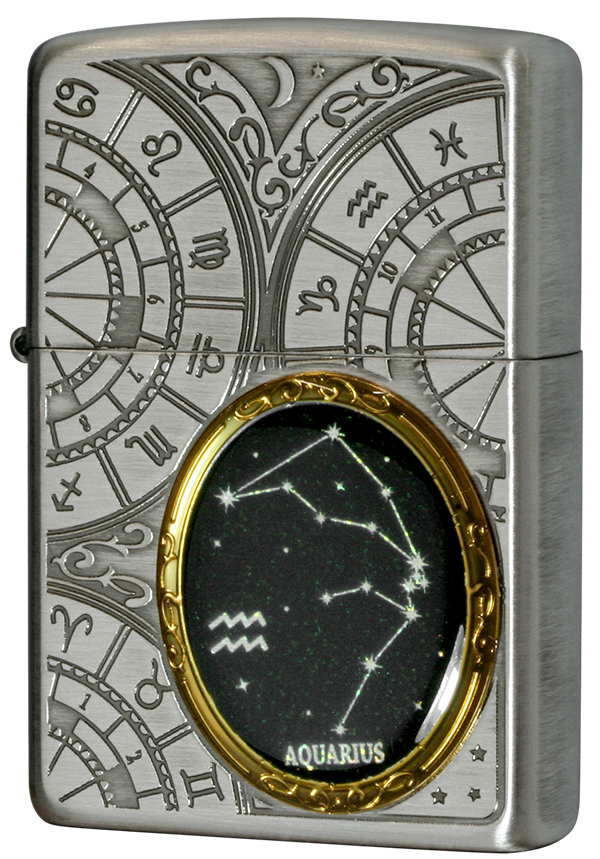 Zippo ジッポー 12星座メタル Constellation Metal 水瓶座 1201S530 メール便可