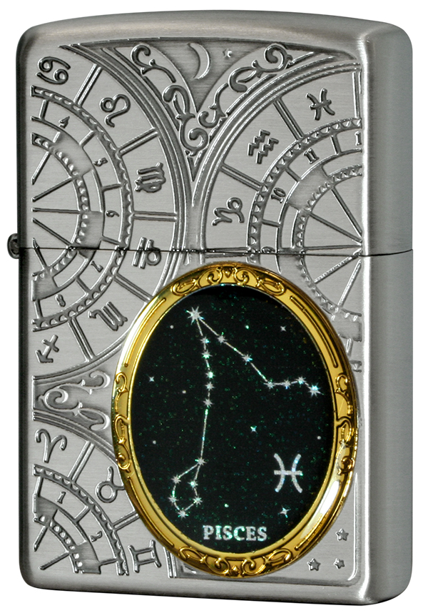 Zippo ジッポー 12星座メタル Constellation Metal 魚座 1201S531 メール便可