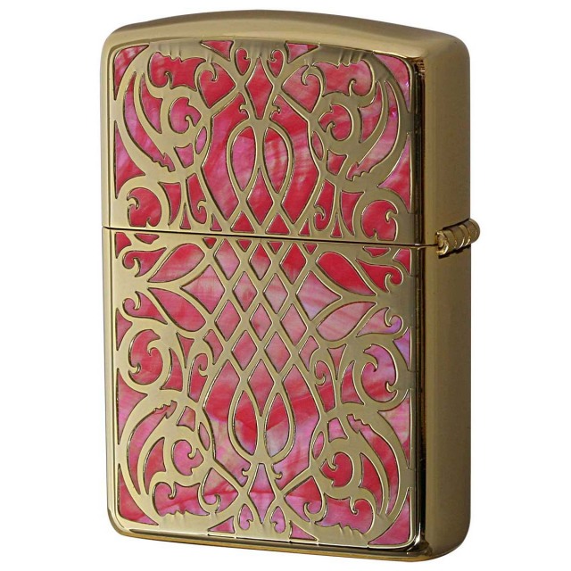 Zippo ジッポー アーマー シェル 貝 アラベスク 唐草 インレイ 象嵌