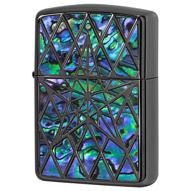 Zippo ジッポー アーマー シェル 貝 スター 星 インレイ 象嵌 ブラック ARMOR SHELL STAR 1201S622