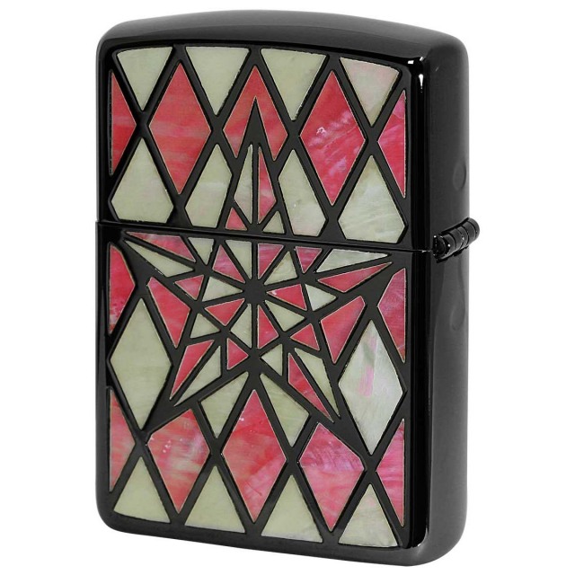 Zippo ジッポー アーマー シェル 貝 スター 星 インレイ 象嵌 ブラック