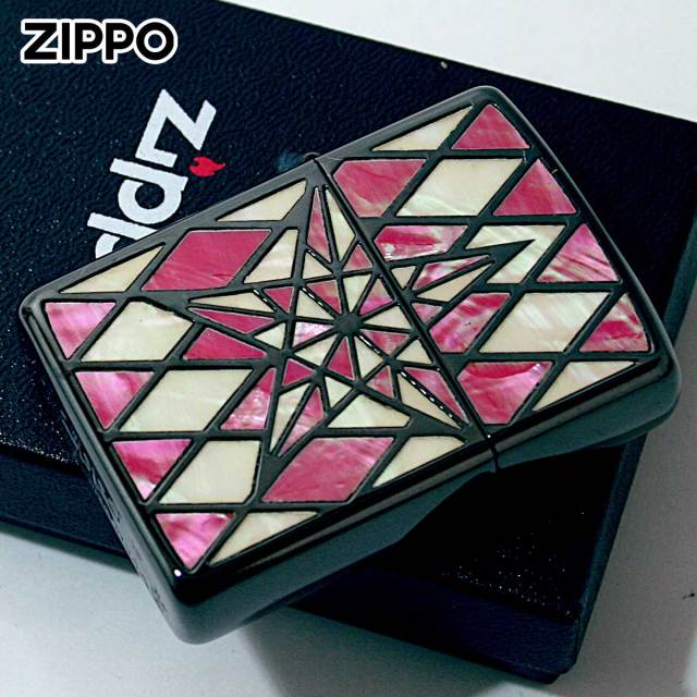 Zippo ジッポー アーマー シェル 貝 スター 星 インレイ 象嵌 ブラック