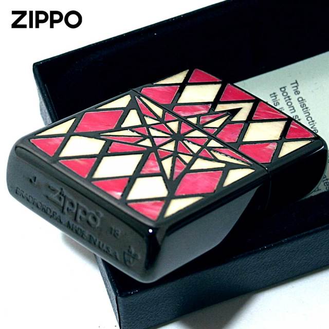 Zippo ジッポー アーマー シェル 貝 スター 星 インレイ 象嵌