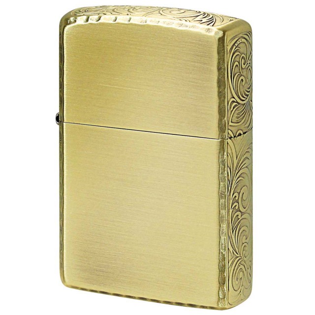 Zippo ジッポー サイド 3面 アラベスク 唐草 リューター加工 ブラス 1201S792