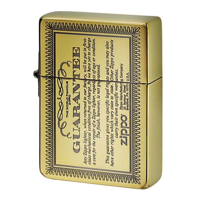 Zippo ジッポー 1935レプリカ ギャランティー柄 保証書 ブラス GUARANTEE No.1935 1201S664