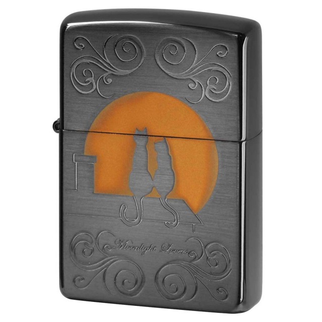 Zippo ジッポー ムーンライトラバーズ ネコ 満月 猫 シルエット Moonlight Lovers cats B 1201S617