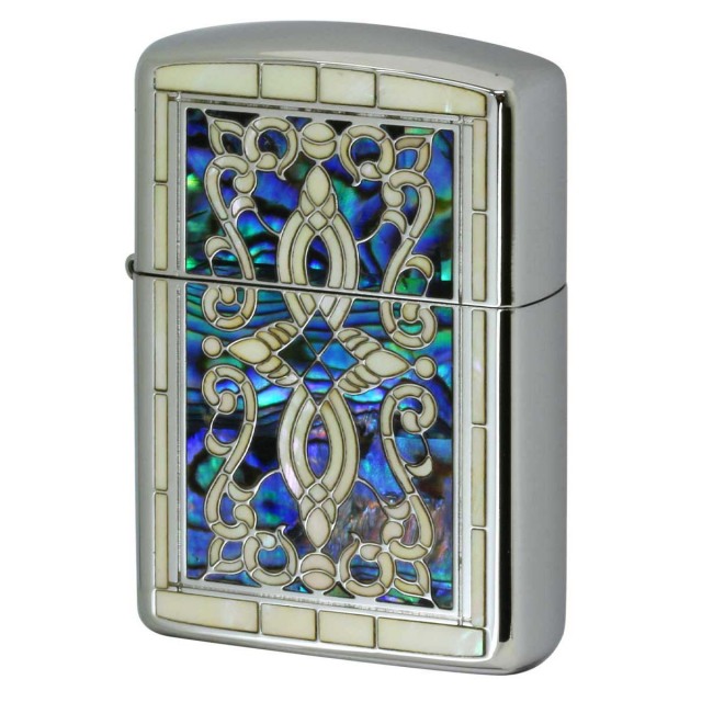 Zippo ジッポー アーマー シェル 貝インレイ 象嵌 ヘリテージ シルバー ARMOR SHELL HERITAGE SV 1201S865