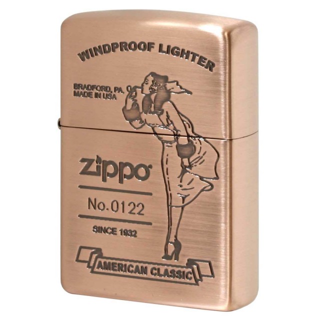 Zippo ジッポー ウインディ ガール アメリカンクラシック カッパー Windy Girl AMERICAN CLASSIC CP シリアル番号 1201S876 メール便可
