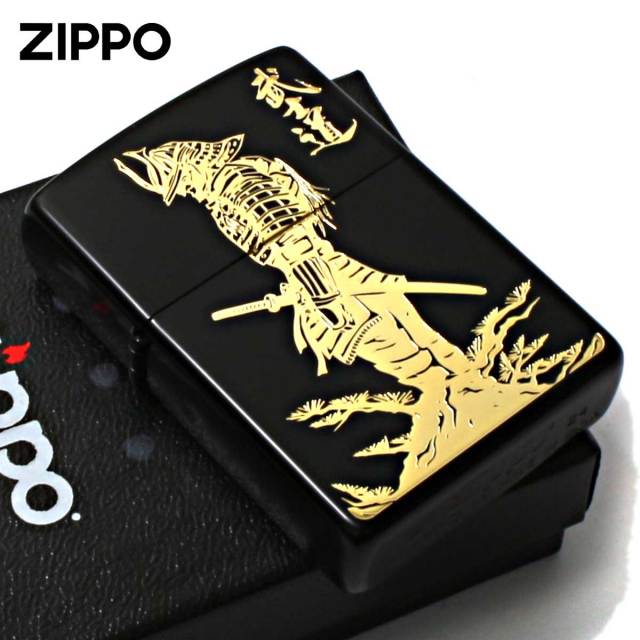 Zippo ジッポー 武士道 BUSHIDO 和柄 鎧 兜 ブラック 金差し 1201S901