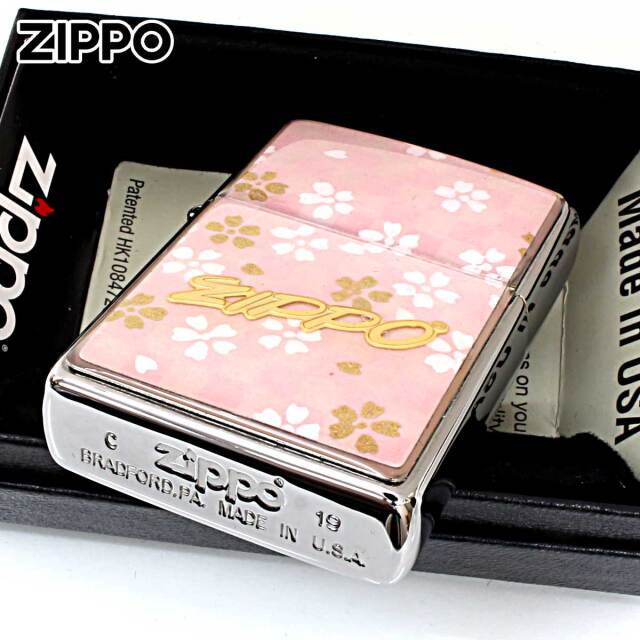 Zippo ジッポー 友禅和紙 伝統 和柄 ジッポ ロゴ 市松模様 桜 桃 Zippo ジッポー 友禅和紙 伝統 和柄 ジッポ ロゴ 市松模様 桜 桃