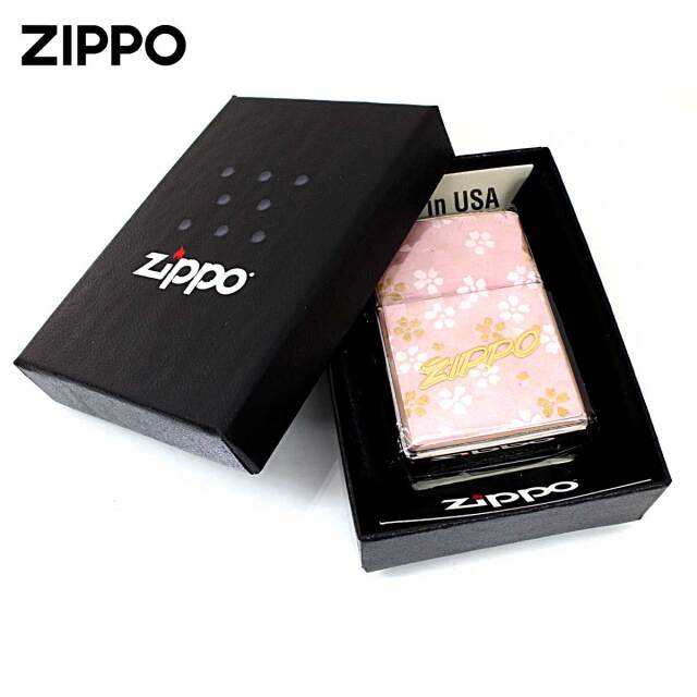 Zippo ジッポー 友禅和紙 伝統 和柄 ジッポ ロゴ 市松模様 桜 桃
