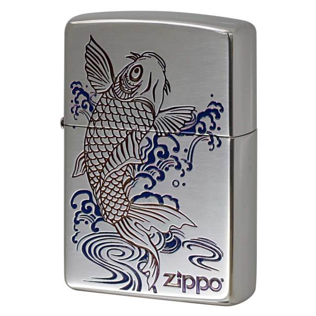 Zippo ジッポー 登り鯉 ノボリゴイ 和柄 シルバー SV 1201S907