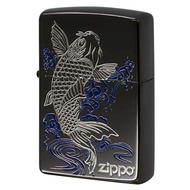 Zippo ジッポー 登り鯉 ノボリゴイ 和柄 ブラック BK 1201S908