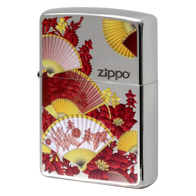 Zippo ジッポー 和柄 扇子 センス レッド 1201S935