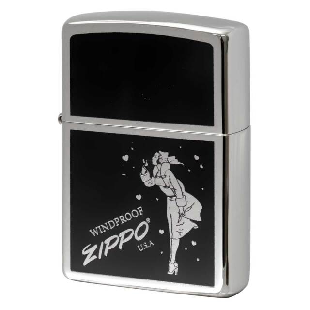 Zippo ジッポー Girl & HEART Windy ウインディ ハート シルバー SV 1201S937