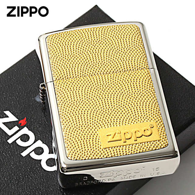 186000 ZIPPO ジッポ ライター　チタンコーティング　U.S限定品　オリジナルマネークリップ付 [0000000000990] Zippo ジッポー チタニウムコーティング ゴールドプレート貼り ロゴ
