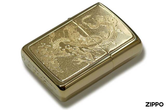 Zippo ジッポー ARMOR アーマー GOLD TITANIUM COATING BODY 龍W