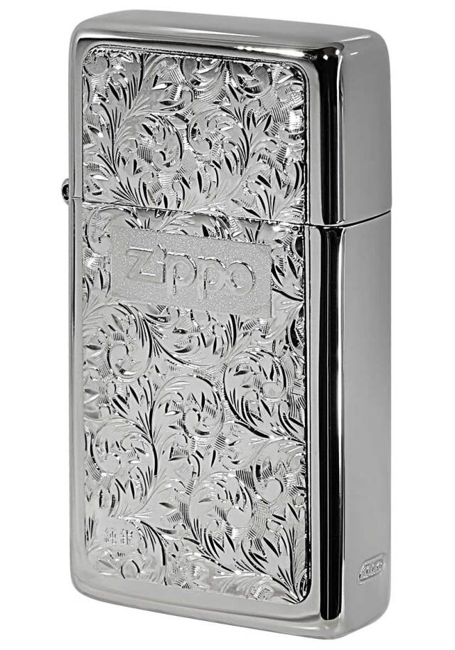 Zippo ジッポー SLIM ARMOR スリムアーマー 銀チタン ＃KR-7 メール便可