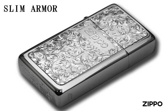 Zippo ジッポー SLIM ARMOR スリムアーマー 銀チタン ＃KR-7