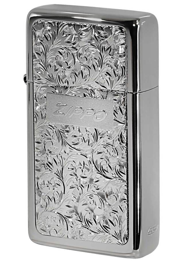 Zippo ジッポー SLIM ARMOR スリムアーマー 銀チタン ＃KR-9 メール便可
