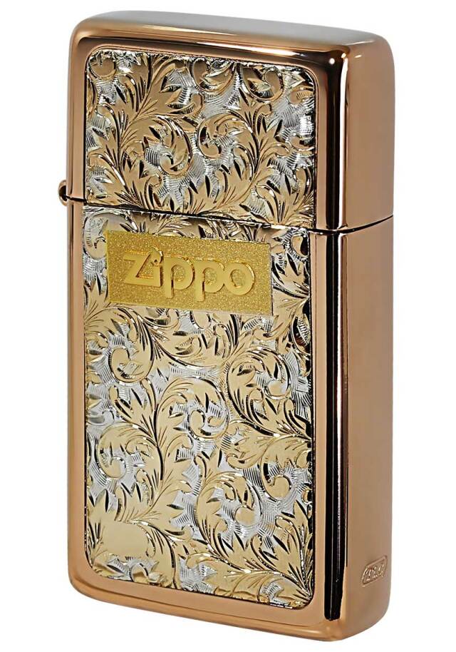 Zippo ジッポー SLIM ARMOR スリムアーマー レッドゴールド RG＃KP-7 メール便可