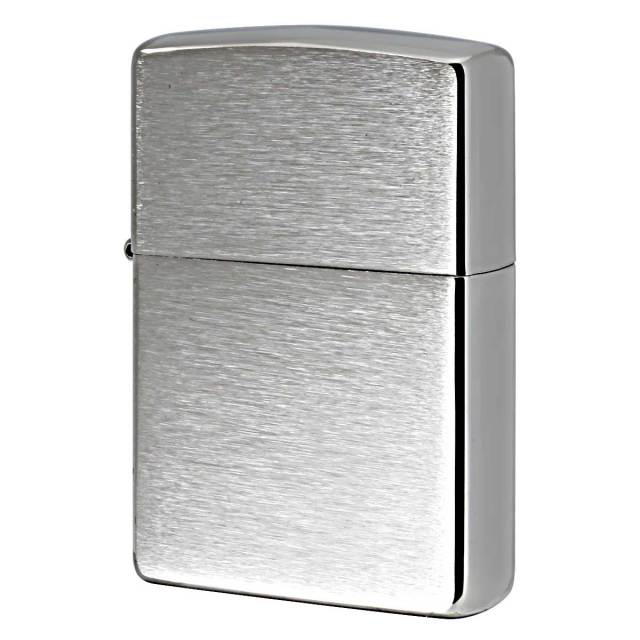 Zippo ジッポー 無地 シルバー つや消し ブラッシュドクローム Brushed Chrome No.200 メール便可