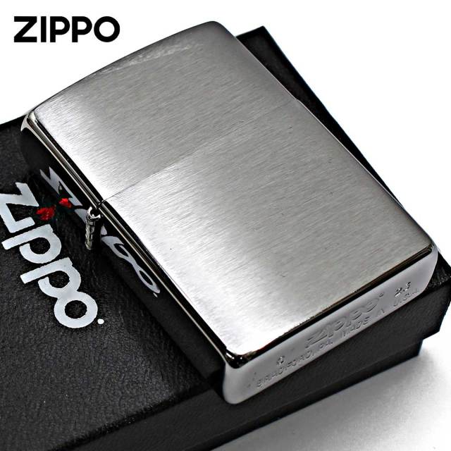Zippo ジッポー 無地 シルバー つや消し ブラッシュドクローム Brushed  