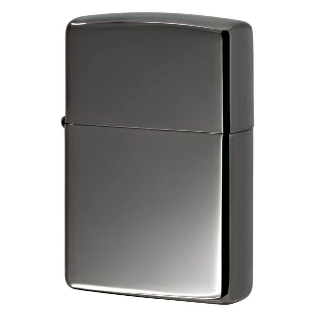 Zippo ジッポー 無地 淡い黒 鏡面 ブラックアイス Black Ice PVDコーティング No.150 メール便可