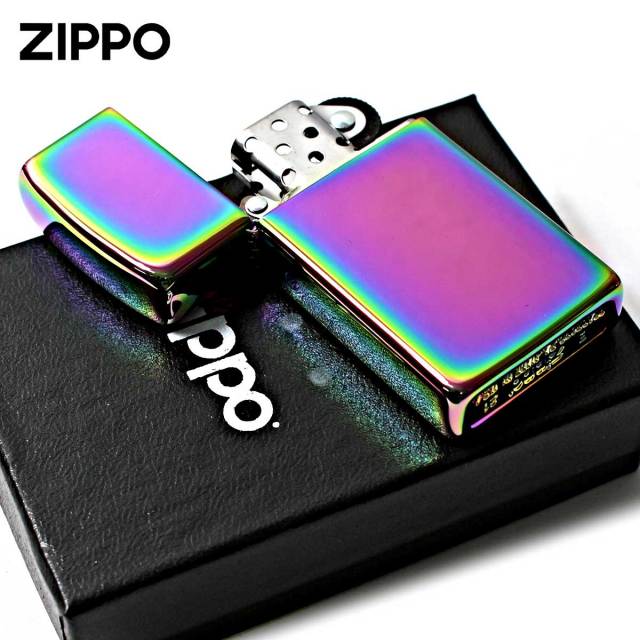 Zippo ジッポー スリム 無地 虹 スペクトラム 鏡面 ポリッシュ