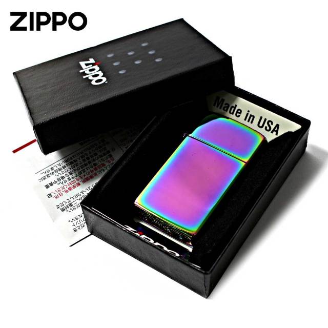 Zippo ジッポー スリム 無地 虹 スペクトラム 鏡面 ポリッシュ SLIM