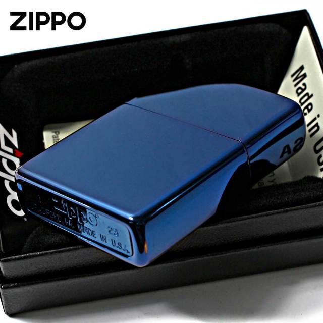 Zippo ジッポー サファイア 無地 青 ブルー 鏡面 ポリッシュ