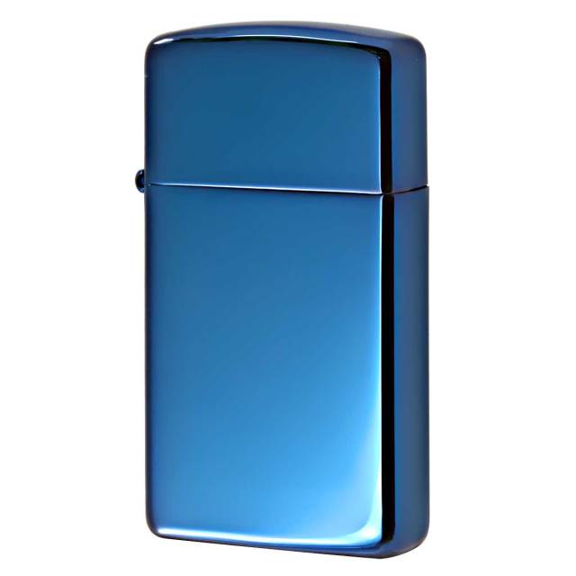 Zippo ジッポー スリム サファイア 無地 青 ブルー 鏡面 ポリッシュ SLIM High Polish Blue No.20494 メール便可