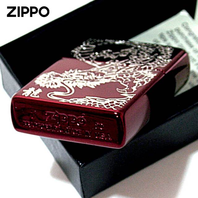 赤龍 Zippo ジッポー ドラゴン 龍 レッド RED DRAGON Ion Red Gold Plate