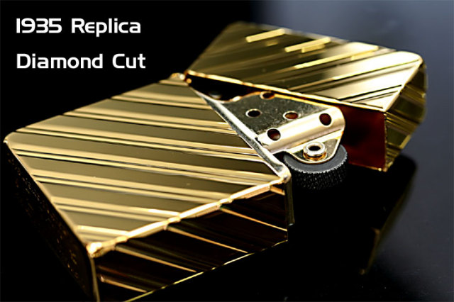 ​【未使用】ZIPPO 1935レプリカ 2011年製 5スター デッドストック Zippo ジッポー 1935レプリカ 5面加工 ダイヤモンドカット ゴールド