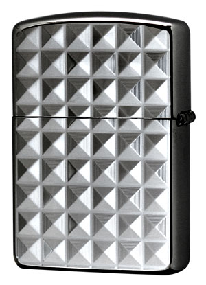 【未開封】ピンバッジ JAPAN MENSA 黒 Zippo Skull Crossbones 3-sides Metal Oxidized Nickel Plating