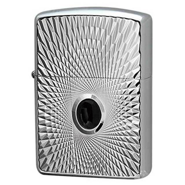 zippo ジッポ ジッポー  (ONYX) アーマー プラチナメッキ 天然石 Zippo ジッポー ARMOR アーマー 天然石 オニキス パワーストーン