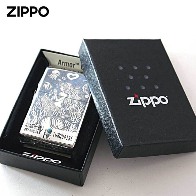 Zippo ジッポー アーマー 人魚 マーメイド ホワイトニッケル ラメ