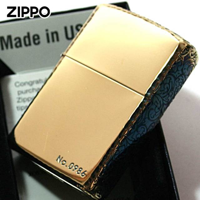Zippo ジッポー サイドアラベスク 唐草 3面 コーナーリューター